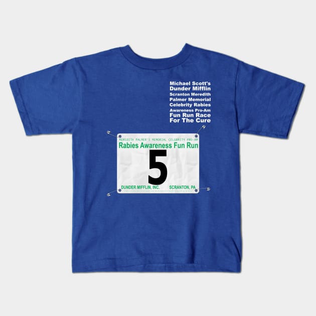 Dunder Mifflin Fun Run Race #5 (Toby Flenderson) Kids T-Shirt by ParaholiX